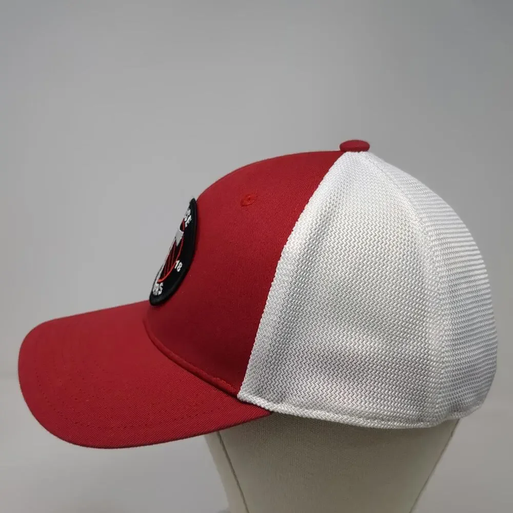 Adidas Trucker Hat Red One Size Boise Timbers Soccer Club Axe Patch Mesh Back
